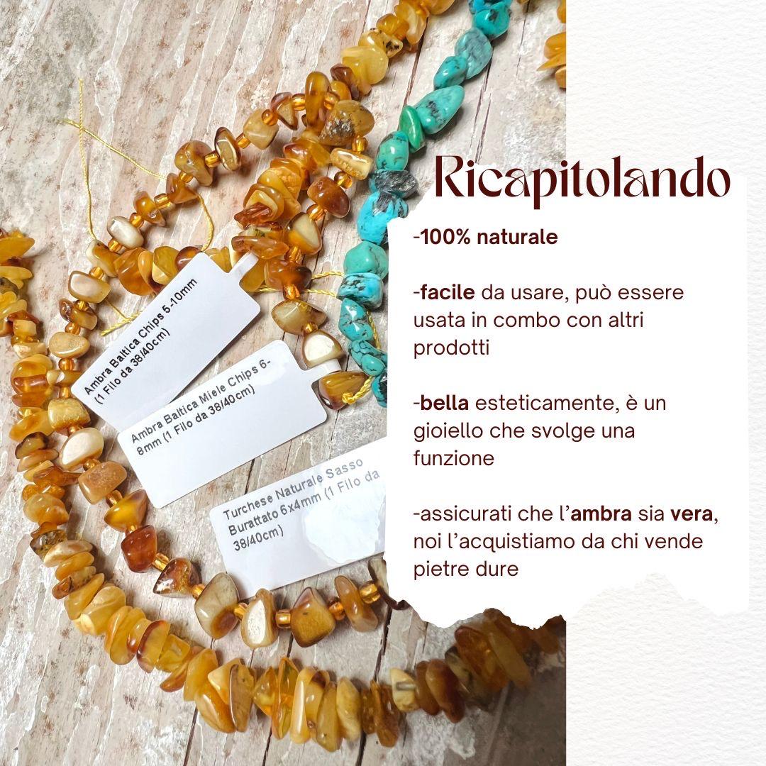collana d'ambra pietra naturale